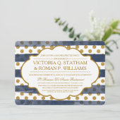 Gold Glitzer Glamour Junggeselinnen-Abschied Einla Einladung (Stehend Vorderseite)