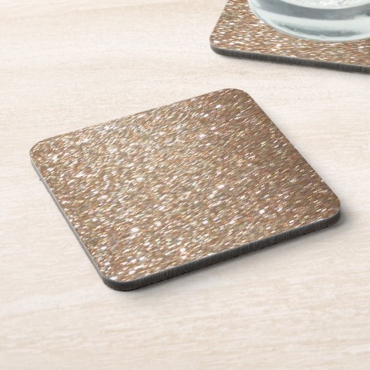 Gold Glitzer Glamour Party Festivals Glitzern Untersetzer (Linke Seite)