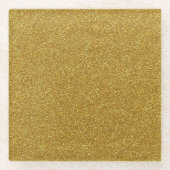 Gold-Glitzer Glasuntersetzer (Vorderseite)