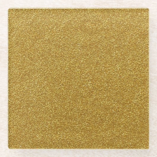 Gold-Glitzer Glasuntersetzer (Vorderseite)
