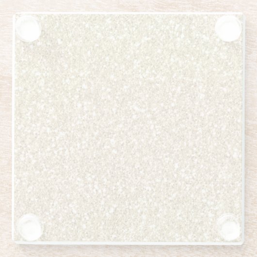 Gold Glitzer Glasuntersetzer (Rückseite)