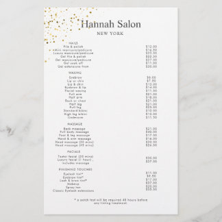Gold Glitzer Glitzer Beauty Salon Flyer