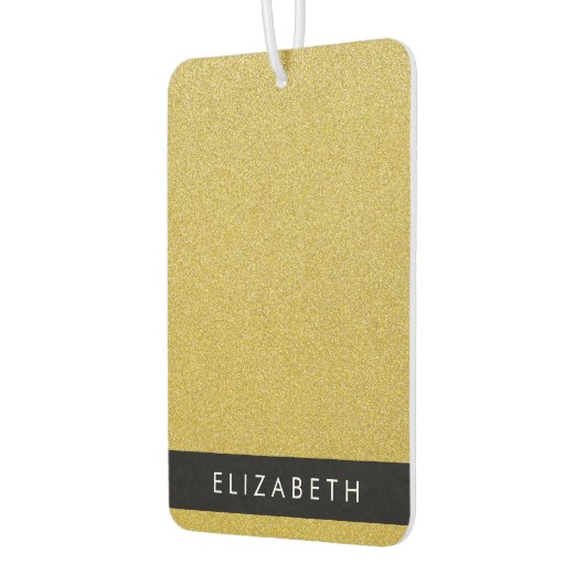 Gold Glitzer, Glitzer Hintergrund, Ihr Name Autolufterfrischer (Links)