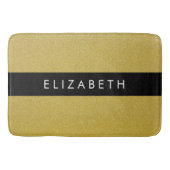 Gold Glitzer, Glitzer Hintergrund, Ihr Name Badematte (Vorderseite)