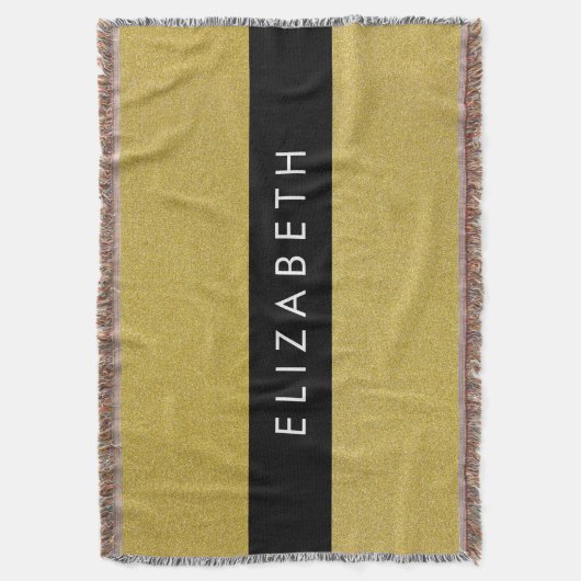 Gold Glitzer, Glitzer Hintergrund, Ihr Name Decke (Vorderseite Vertikal)