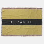 Gold Glitzer, Glitzer Hintergrund, Ihr Name Decke (Vorderseite)