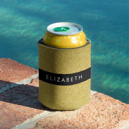 Gold Glitzer, Glitzer Hintergrund, Ihr Name Dosenkühler (In Situ Pool)