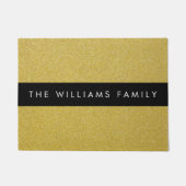 Gold Glitzer, Glitzer Hintergrund, Ihr Name Fußmatte (Vorderseite)