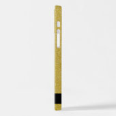 Gold Glitzer, Glitzer Hintergrund, Ihr Name iPhone Hülle (Linke Seite)