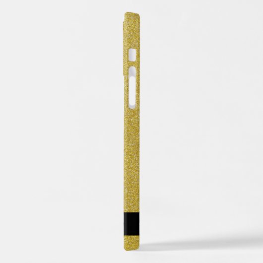 Gold Glitzer, Glitzer Hintergrund, Ihr Name iPhone Hülle (Linke Seite)