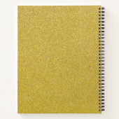 Gold Glitzer, Glitzer Hintergrund, Ihr Name Notizblock (Rückseite)