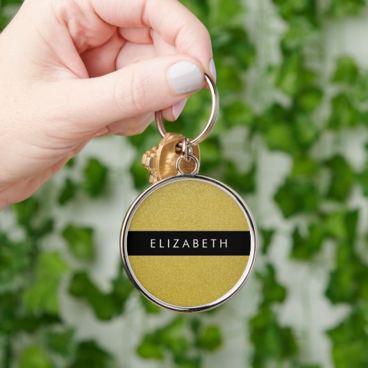 Gold Glitzer, Glitzer Hintergrund, Ihr Name Schlüsselanhänger (Hand)