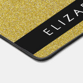 Gold Glitzer, Glitzer Hintergrund, Ihr Name Schreibtischunterlage (Ecke)