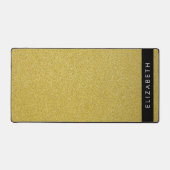 Gold Glitzer, Glitzer Hintergrund, Ihr Name Schreibtischunterlage (Vorderseite)