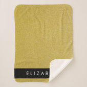 Gold Glitzer, Glitzer Hintergrund, Ihr Name Sherpadecke (Vorderseite)