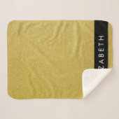 Gold Glitzer, Glitzer Hintergrund, Ihr Name Sherpadecke (Vorderseite (Horizontal))