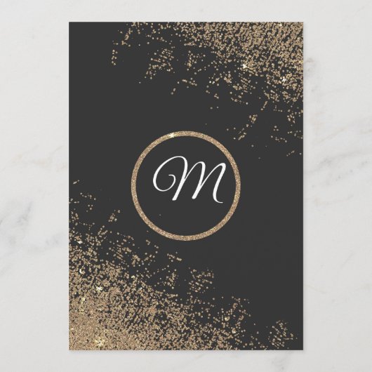 Gold Glitzer Glitzern Black Program Programm (Rückseite)