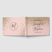 Gold Glitzer Glitzern Blush Pink Wedelbook Gästebuch (Voll)