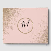 Gold Glitzer Glitzern Blush Pink Wedelbook Gästebuch (Rückseite)