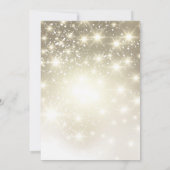 Gold Glitzer Glitzern Hochzeit Einladung (Rückseite)