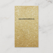 Gold Glitzer Glitzern Moderne Angesagt Chic Visite Visitenkarte (Rückseite)