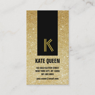 Gold Glitzer Glitzern Moderne Angesagt Chic Visite Visitenkarte