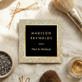 Gold Glitzer Glitzern Moderne Mode Quadratische Visitenkarte