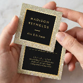 Gold Glitzer Glitzern Moderne Mode Quadratische Visitenkarte