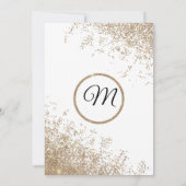 Gold Glitzer Glitzern White Bridesmaid Einladung (Rückseite)