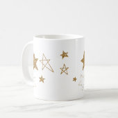 Gold Glitzer Glitzy Stars Kaffeetasse (Vorderseite Links)