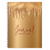 Gold-Glitzer-Gold-Hintergrund Notizblock (Vorderseite)