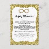 Gold Glitzer Gold Unendlichkeit Sicherheitsmaßnahm Begleitkarte (Vorderseite)