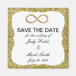 Gold Glitzer Gold Unendlichkeit Sichern Sie das Da Magnet