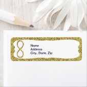 Gold Glitzer Gold Unfinity Address Labels (Insitu)