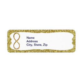 Gold Glitzer Gold Unfinity Address Labels