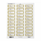 Gold Glitzer Gold Unfinity Address Labels (Vorne)
