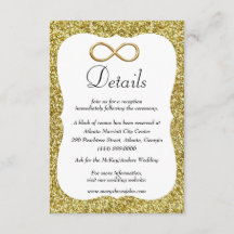 Gold Glitzer Gold Unfinity Wedding Details