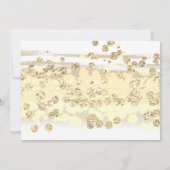 Gold Glitzer Gown Quinceanera Einladung (Rückseite)