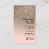 Gold Glitzer Gradient Nail Polnischer Nageltechnik Visitenkarte (Rückseite)