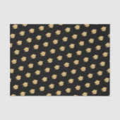 Gold Glitzer Graduation Cap Muster Schwarz Seidenpapier (Vorderseite)