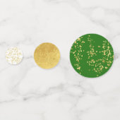 Gold Glitzer Green Table Confetti Konfetti (Vorderseiten)