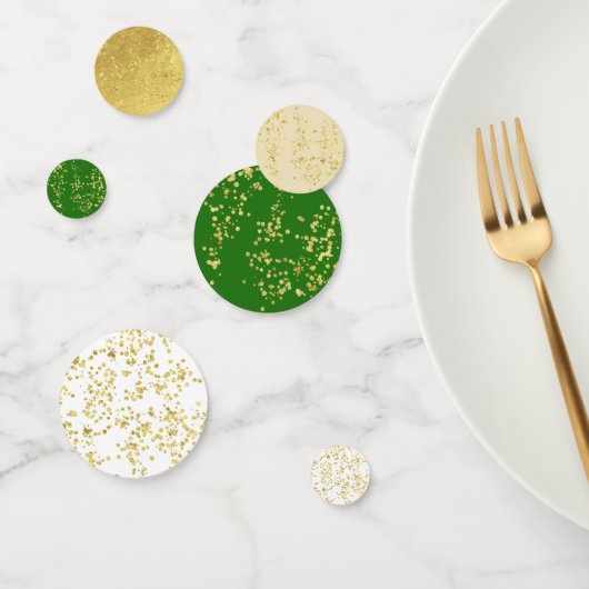 Gold Glitzer Green Table Confetti Konfetti (Gruppe)