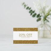 Gold Glitzer - Gutschein zum Rabatt (Stehend Vorderseite)