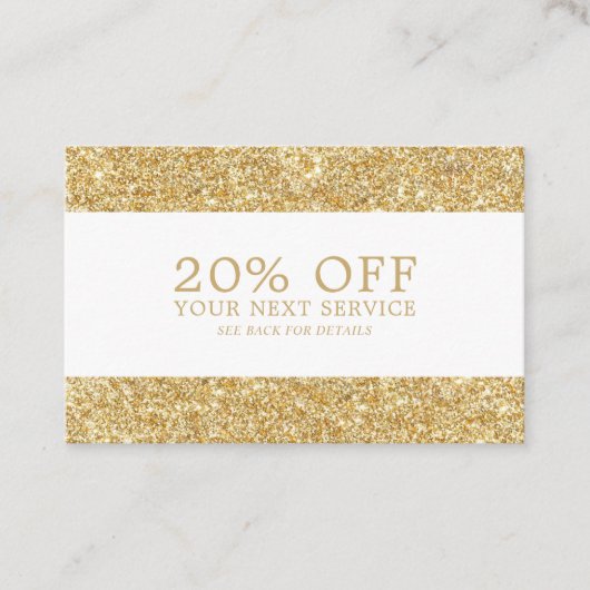 Gold Glitzer - Gutschein zum Rabatt (Vorderseite)