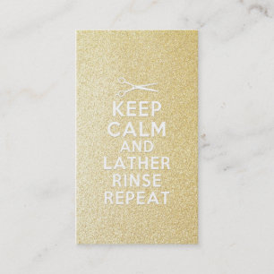 Gold Glitzer Hair Stylist Visitenkarte