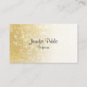 Gold Glitzer Handgeschriebenes Skript Elegant Mode Visitenkarte (Vorderseite)