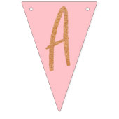 Gold Glitzer Happy Birthday Wimpelkette (Dritte Fahne)