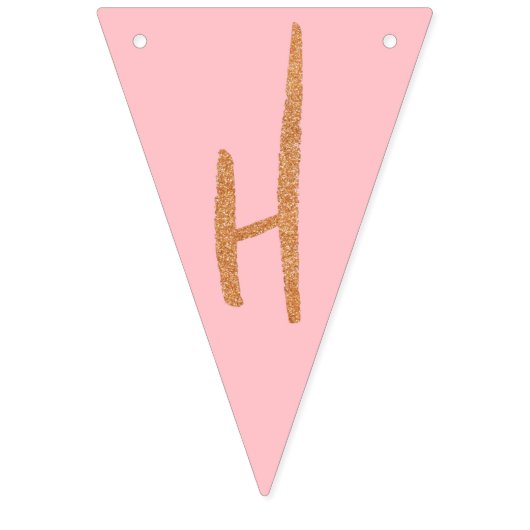 Gold Glitzer Happy Birthday Wimpelkette (Zweite Fahne)