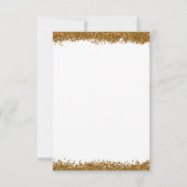 Gold Glitzer Heart 15 Quinceincera Tischnummer (Rückseite)