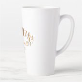 Gold Glitzer Heart Couple Große Latte Tasse (Rechts)